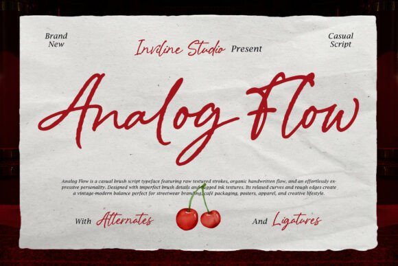 Analog Flow: A Script Handwritten Typeface for Editors