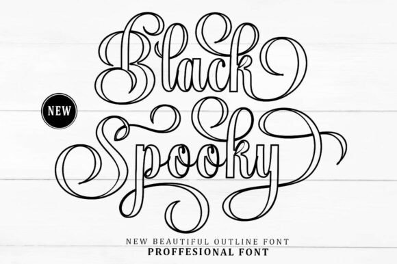 Black Spooky Typeface for Gothic Marketing