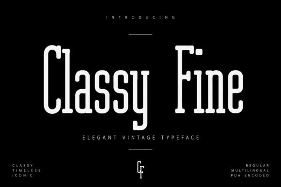 Classy Fine Typeface for Elegant Branding