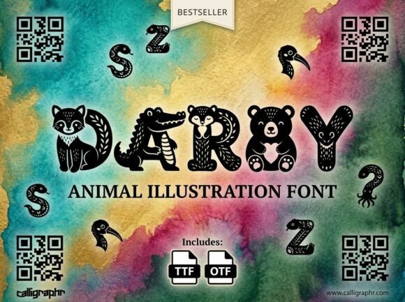 Darby Font: Hand-Carved Folk Art for Makers