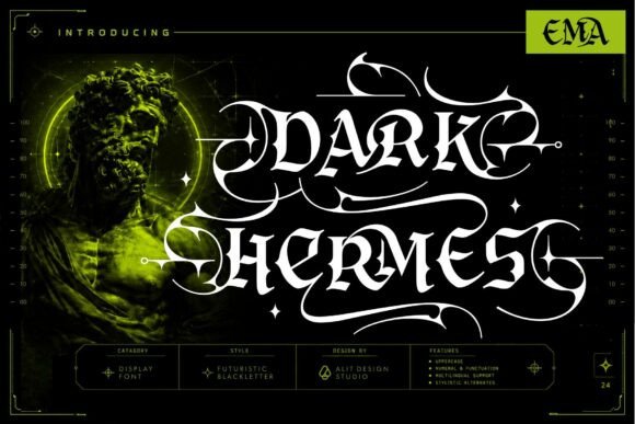 Dark Hermes Typeface for Bold Branding