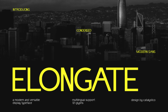 Elongate Typeface: Bold Display Fonts for Modern Brands