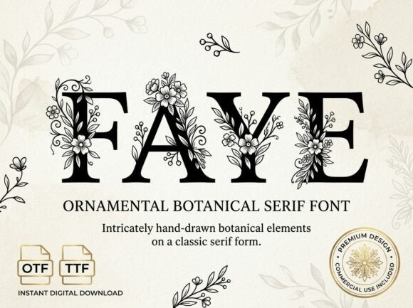 Faye: A Decorative Display Font for Editorial Impact