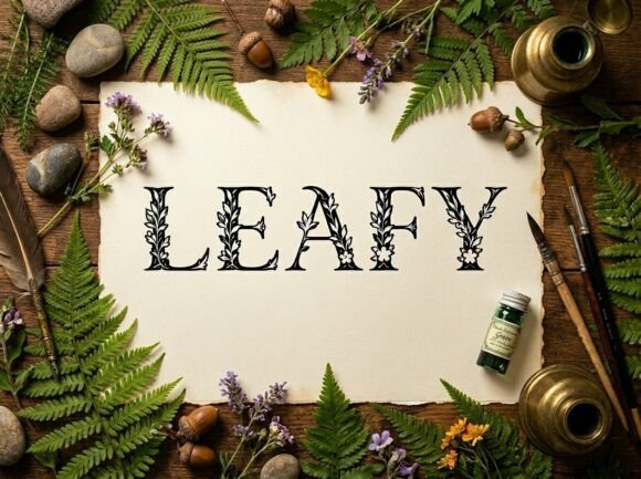 Leafy Typeface for Modern Web Design