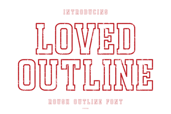 Loved Outline Font for Vintage Maker Brands