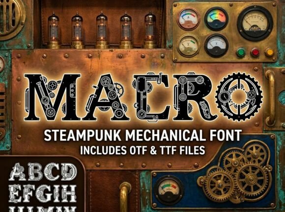 Macro Display Font for Creative Branding