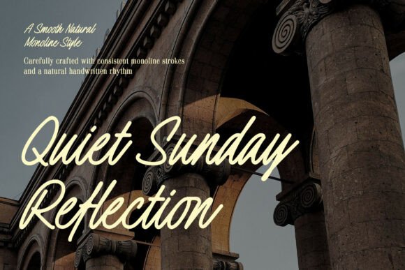 Quiet Sunday Reflection: A Modern Script Typeface for Web Design