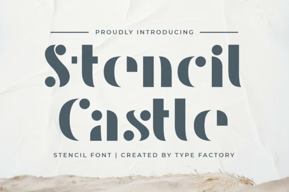 Raised Stencil Typeface for Bold Brand Identity