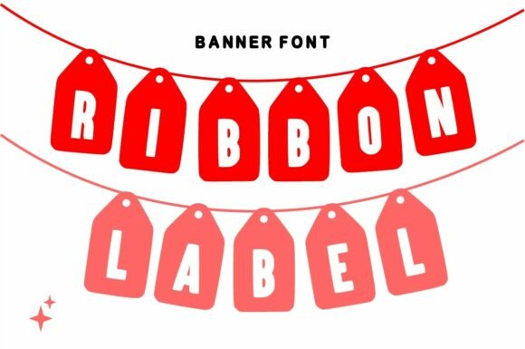 Ribbon Label Font for Crafters and Sellers