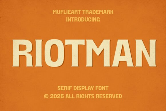 Riotman Serif Font for Bold Maker Branding