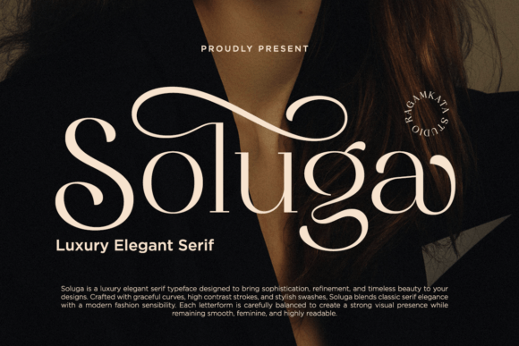 Soluga Typeface for Luxury Web Design