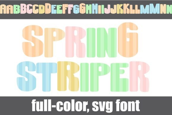 Spring Striper: A Vibrant Color Font for Makers