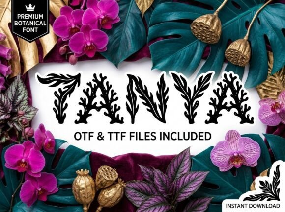 Tanya: A Decorative Display Font for Editorial Design