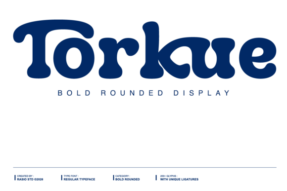Torkue: A Bold Rounded Display Typeface for Web Design