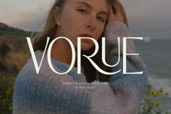 Vorue Typeface for Elegant Maker Branding