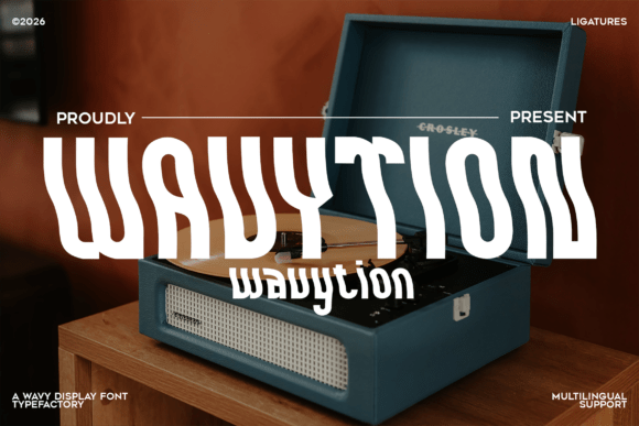 Wavytion: A Psychedelic Display Font for Web Design