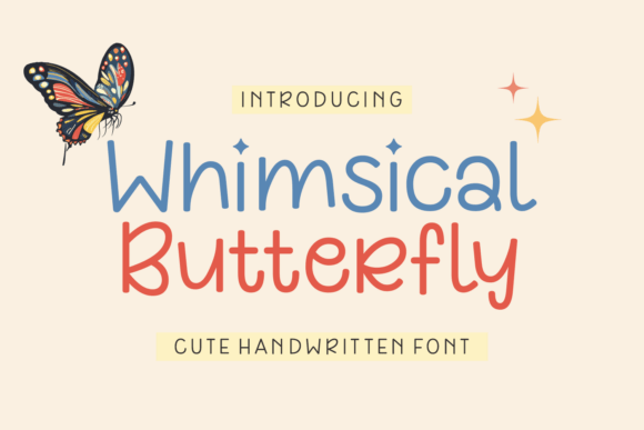 Whimsical Butterfly Typeface for Dreamy Branding
